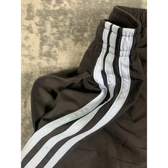 Adidas Windbreaker Track Pants Men's L Black Blue Ankle Zip 228165 - Picture 5 of 9